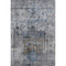 5' X 8' Blue Gray And Silver Floral Medallion Washable Area Rug With UV Protection