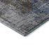 5' X 8' Blue Gray And Silver Floral Medallion Washable Area Rug With UV Protection