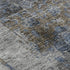 5' X 8' Blue Gray And Silver Floral Medallion Washable Area Rug With UV Protection