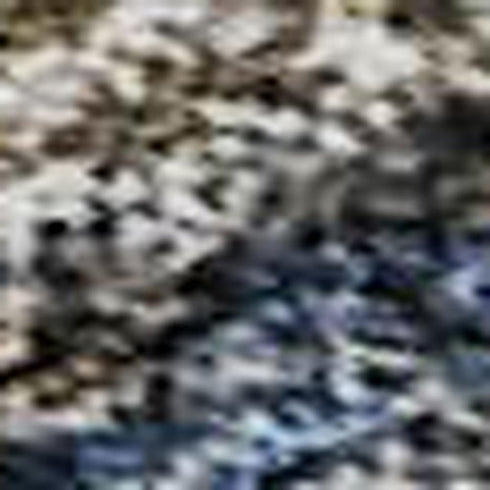 5' X 8' Blue Gray And Silver Floral Medallion Washable Area Rug With UV Protection