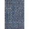 5' X 8' Blue And Charcoal Damask Washable Area Rug With UV Protection