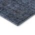 8' Blue And Charcoal Damask Washable Round Rug With UV Protection