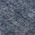 8' Blue And Charcoal Damask Washable Round Rug With UV Protection