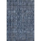 8' X 10' Blue And Charcoal Damask Washable Area Rug With UV Protection