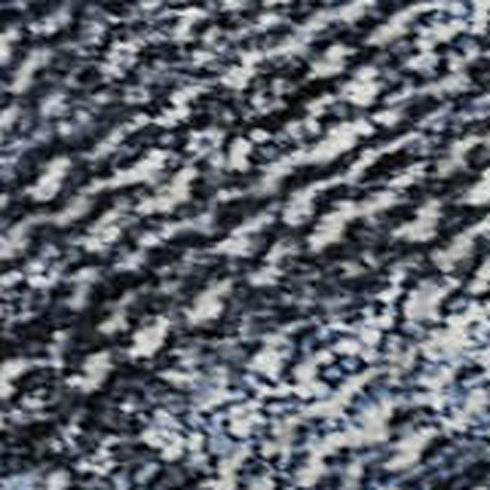 8' X 10' Blue And Charcoal Damask Washable Area Rug With UV Protection