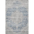 5' X 8' Blue And Beige Medallion Washable Area Rug With UV Protection