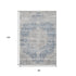 8' X 10' Blue And Beige Medallion Washable Area Rug With UV Protection