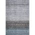 5' X 8' Blue Brown And Silver Geometric Washable Area Rug With UV Protection