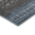 5' X 8' Blue Brown And Silver Geometric Washable Area Rug With UV Protection