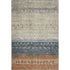 5' X 8' Brown Beige And Navy Blue Geometric Washable Area Rug With UV Protection