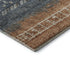 5' X 8' Brown Beige And Navy Blue Geometric Washable Area Rug With UV Protection