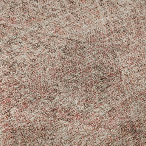 8' X 10' Pink And Beige Moroccan Washable Area Rug With UV Protection