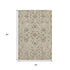 5' X 8' Beige Gray And Ivory Moroccan Washable Area Rug With UV Protection