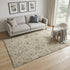 5' X 8' Beige Gray And Ivory Moroccan Washable Area Rug With UV Protection