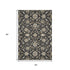 5' X 8' Black Ivory And Gray Moroccan Washable Area Rug With UV Protection