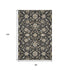8' X 10' Black Ivory And Gray Moroccan Washable Area Rug With UV Protection