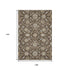 9' X 12' Chocolate Ivory And Gray Moroccan Washable Area Rug With UV Protection