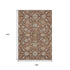 9' X 12' Rust Gray And Ivory Moroccan Washable Area Rug With UV Protection