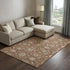 9' X 12' Rust Gray And Ivory Moroccan Washable Area Rug With UV Protection