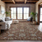 9' X 12' Rust Gray And Ivory Moroccan Washable Area Rug With UV Protection