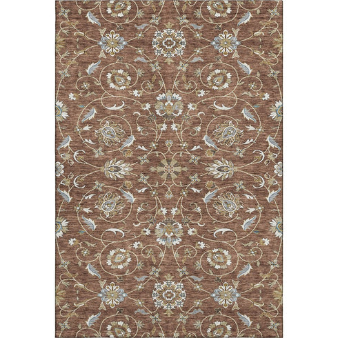 9' X 12' Rust Gray And Ivory Moroccan Washable Area Rug With UV Protection