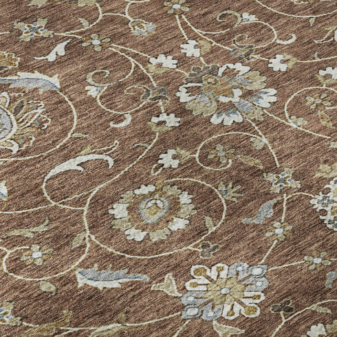 9' X 12' Rust Gray And Ivory Moroccan Washable Area Rug With UV Protection