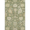 8' X 10' Artichoke Green Beige And Copper Floral Medallion Washable Area Rug With UV Protection