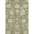 8' X 10' Artichoke Green Beige And Copper Floral Medallion Washable Area Rug With UV Protection