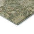 8' X 10' Artichoke Green Beige And Copper Floral Medallion Washable Area Rug With UV Protection