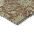 8' Rust Ivory And Beige Floral Medallion Washable Round Rug With UV Protection