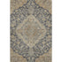 5' X 8' Charcoal Copper And Gray Floral Medallion Washable Area Rug With UV Protection