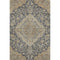8' X 10' Charcoal Copper And Gray Floral Medallion Washable Area Rug With UV Protection