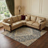 8' X 10' Charcoal Copper And Gray Floral Medallion Washable Area Rug With UV Protection