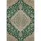 5' X 8' Emerald Beige And Taupe Floral Medallion Washable Area Rug With UV Protection