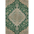 8' X 10' Emerald Beige And Taupe Floral Medallion Washable Area Rug With UV Protection