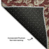 8' Burgundy Beige And Gray Floral Medallion Washable Round Rug With UV Protection