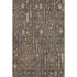 5' X 8' Brown Blue And Purple Floral Washable Area Rug With UV Protection