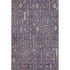 5' X 8' Eggplant Orange And Green Floral Washable Area Rug With UV Protection
