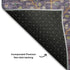 5' X 8' Eggplant Orange And Green Floral Washable Area Rug With UV Protection