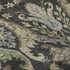 5' X 8' Black Olive Green And Gray Floral Washable Area Rug With UV Protection