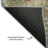 8' X 10' Copper Gray And Olive Green Floral Washable Area Rug With UV Protection