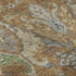 8' X 10' Copper Gray And Olive Green Floral Washable Area Rug With UV Protection