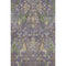 5' X 8' Purple Gray And Olive Green Floral Washable Area Rug With UV Protection