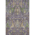 5' X 8' Purple Gray And Olive Green Floral Washable Area Rug With UV Protection