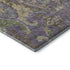 5' X 8' Purple Gray And Olive Green Floral Washable Area Rug With UV Protection