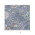 5' X 8' Blue Blush And Gold Floral Washable Area Rug With UV Protection