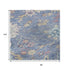 8' X 10' Blue Blush And Gold Floral Washable Area Rug With UV Protection
