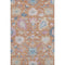 8' X 10' Orange Teal And Pink Floral Washable Area Rug With UV Protection