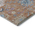 8' X 10' Orange Teal And Pink Floral Washable Area Rug With UV Protection