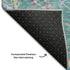 8' X 10' Teal Beige And Pink Floral Washable Area Rug With UV Protection